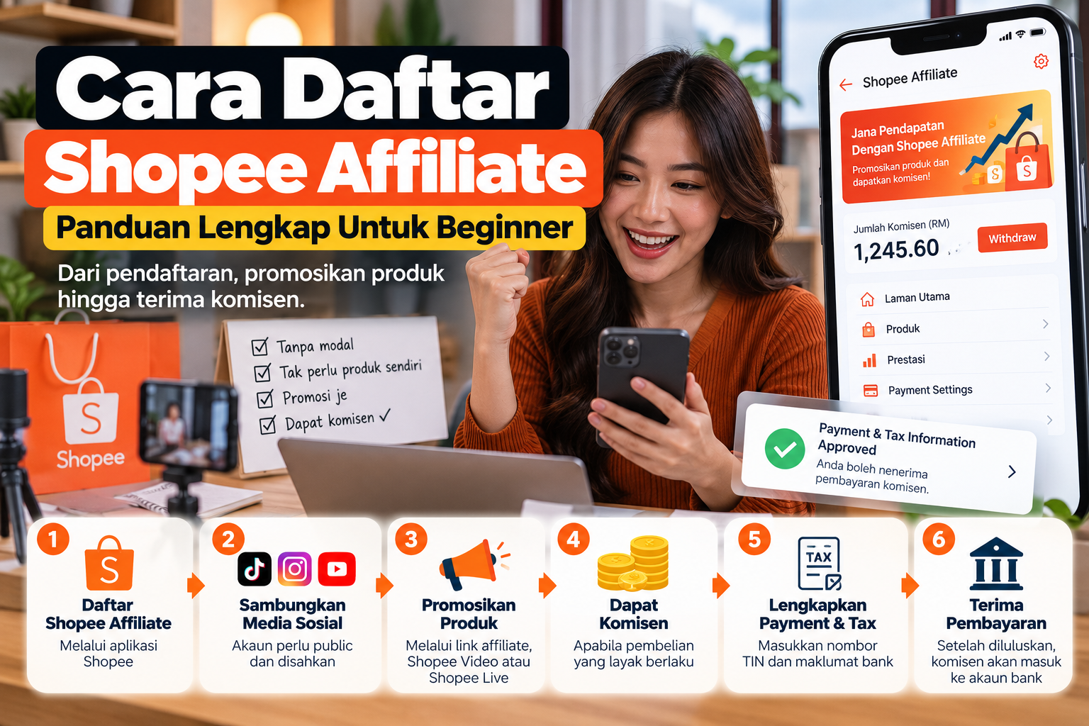 cara daftar shopee affiliate