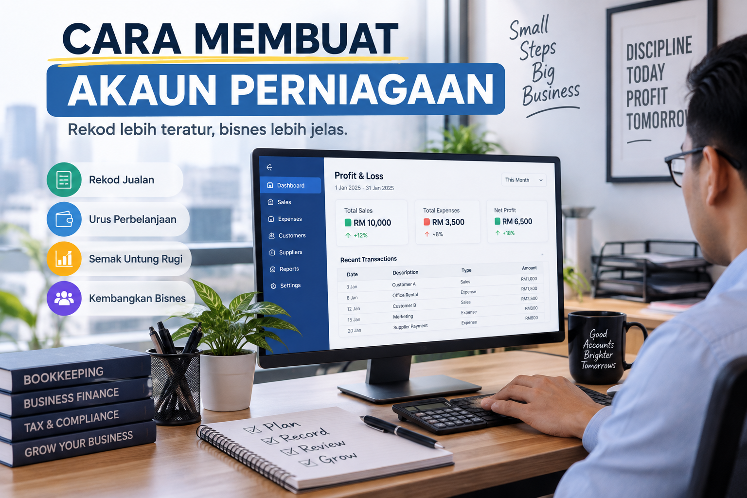 cara membuat akaun perniagaan